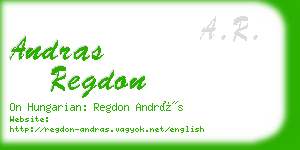 andras regdon business card